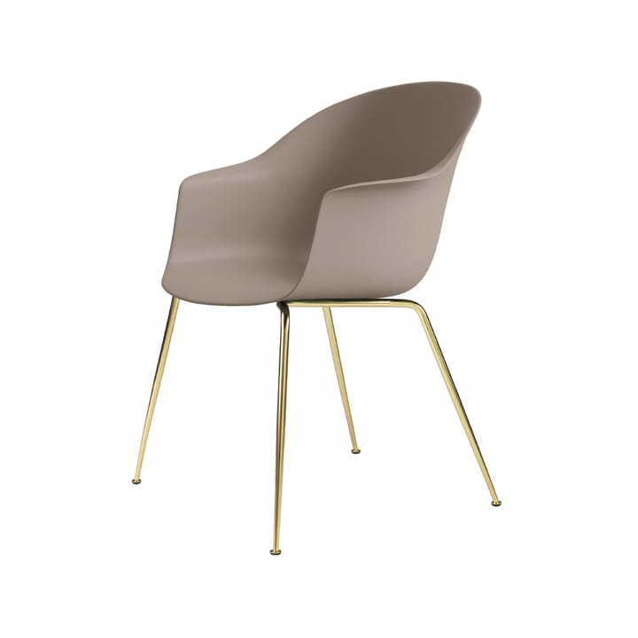 Bat stol - new beige, messingstel - GUBI