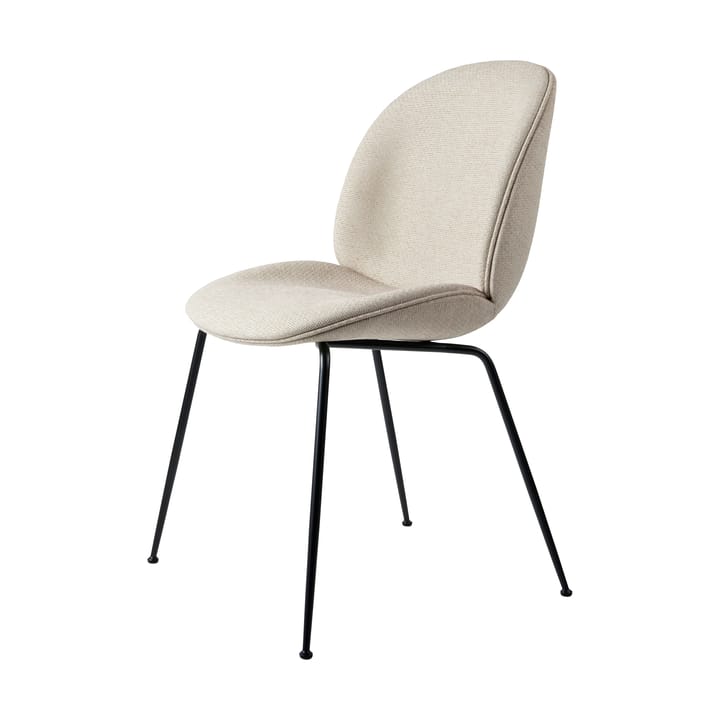 Beetle dining chair fully upholstered conic base - Tempt 61168-black mat - GUBI