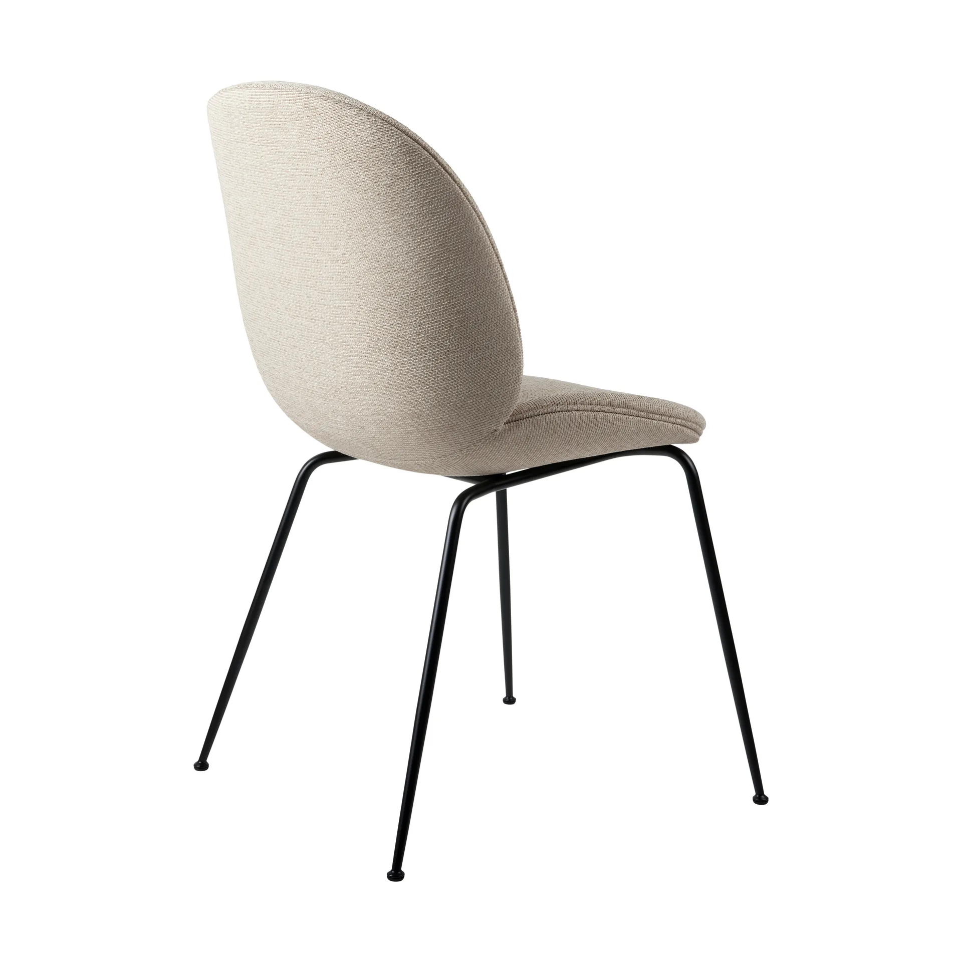 Beetle dining chair fully upholstered conic base, Tempt 61168-black mat GUBI
