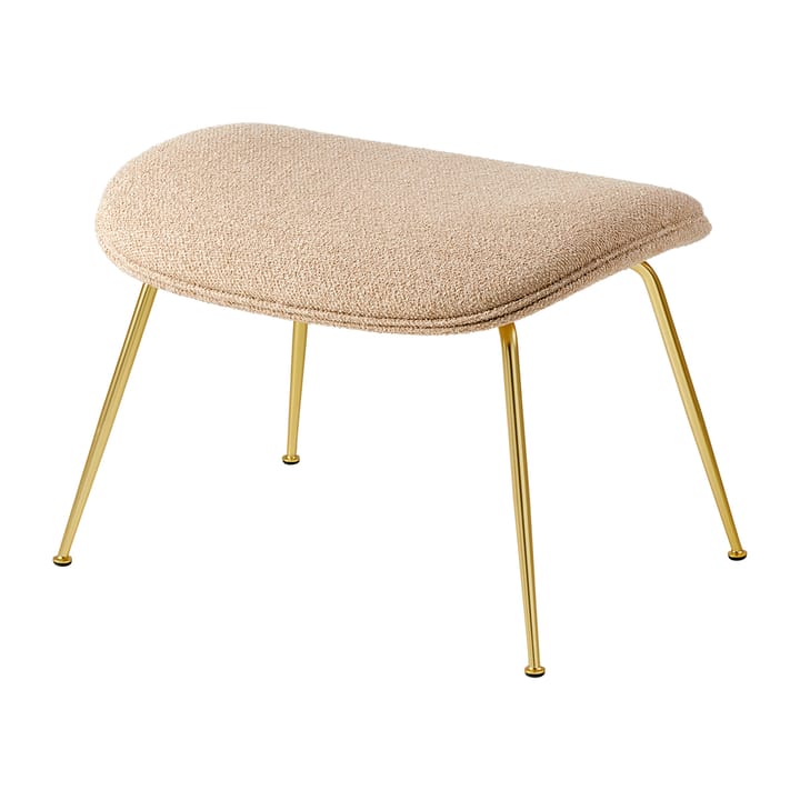 Beetle Ottoman fodskammel helt polstret conic base - Around bouclé 004-brass - GUBI