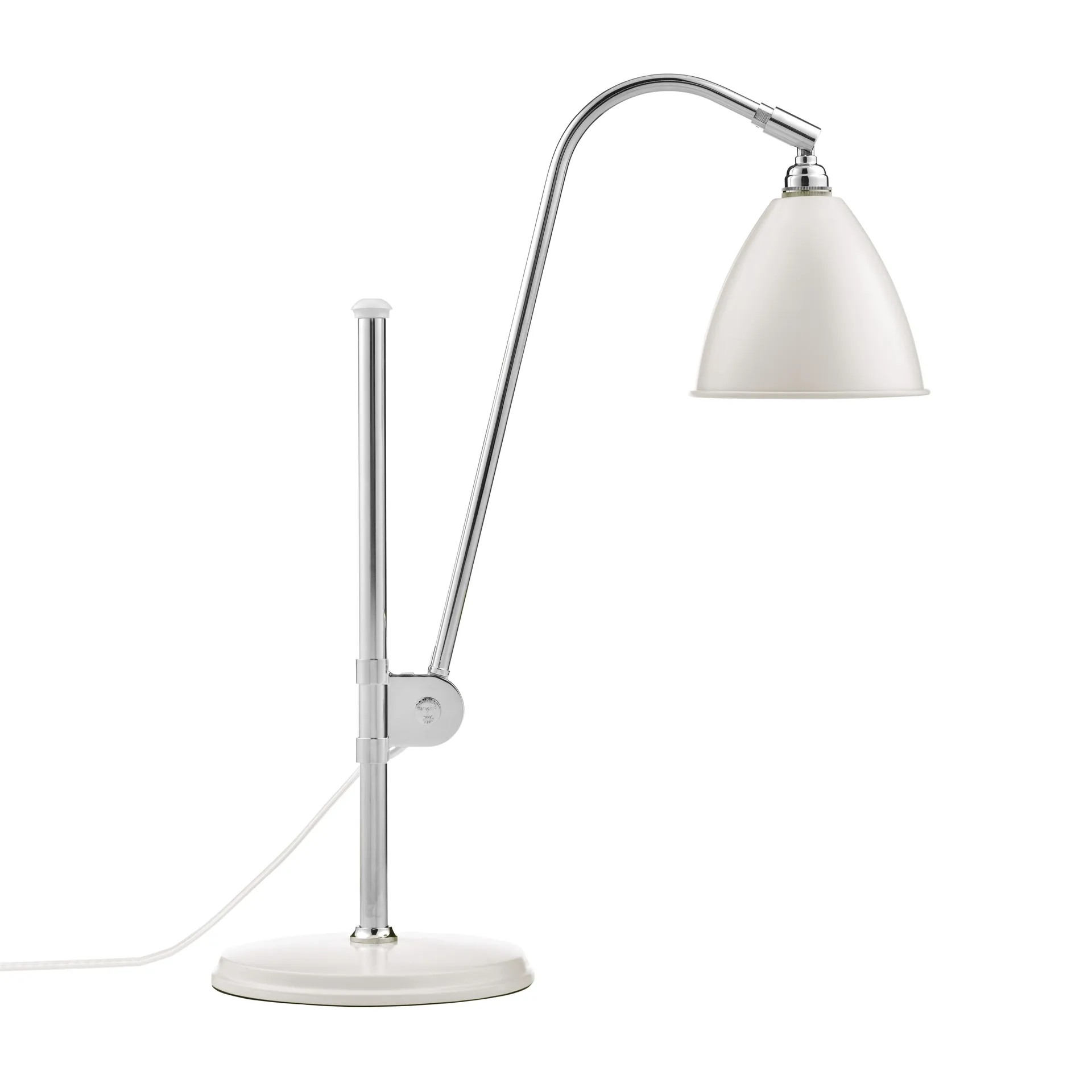 Bestlite BL1 bordlampe, mat hvid-krom GUBI