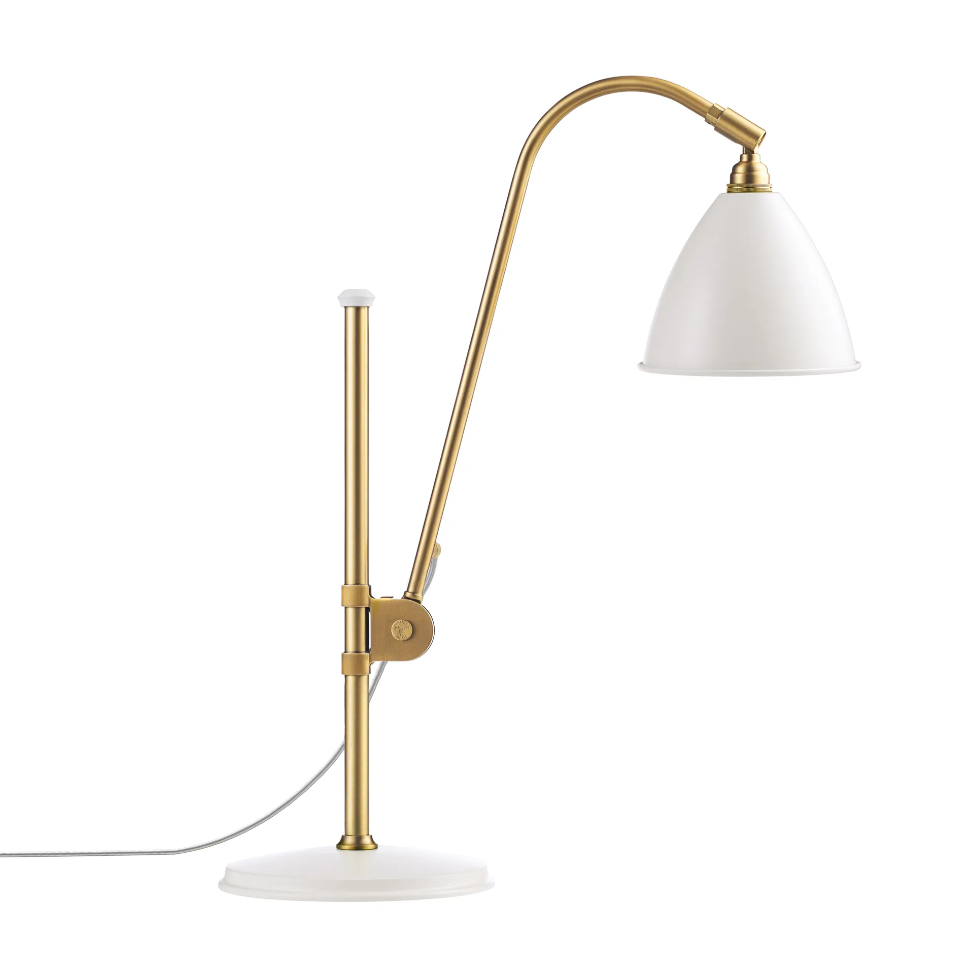 Bestlite BL1 bordlampe, mat hvid-messing GUBI