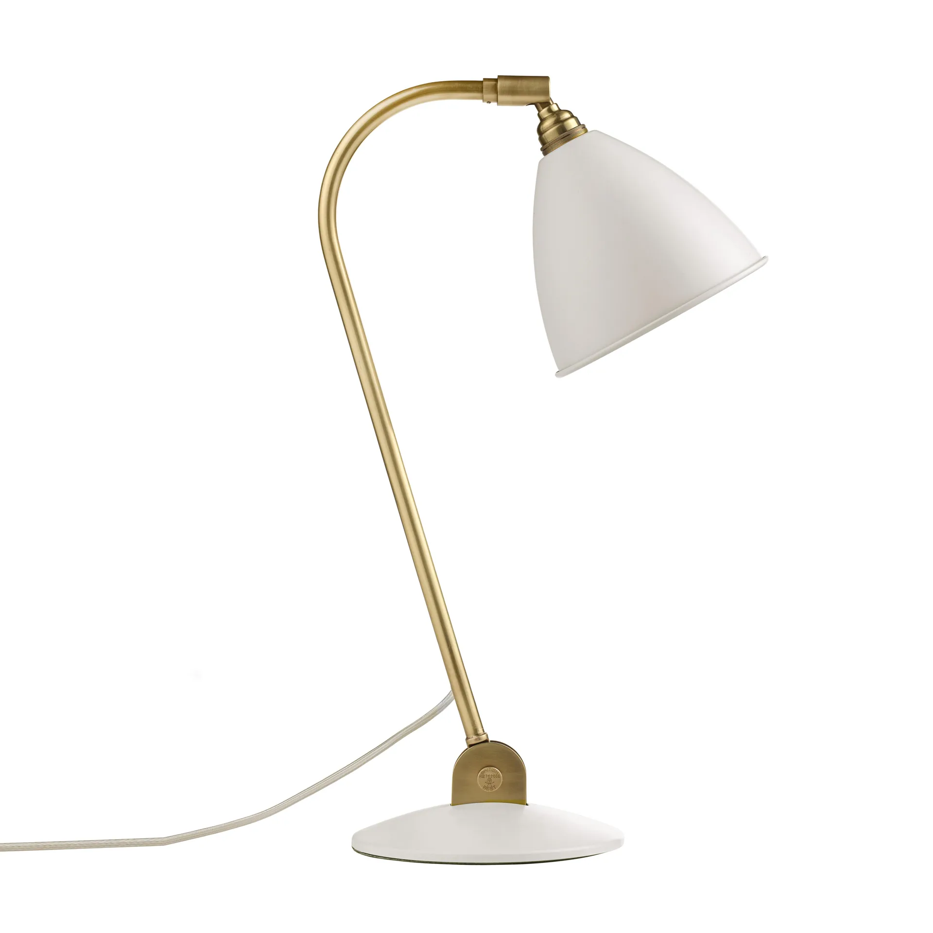 Bestlite BL2 bordlampe, mat hvid-messing GUBI