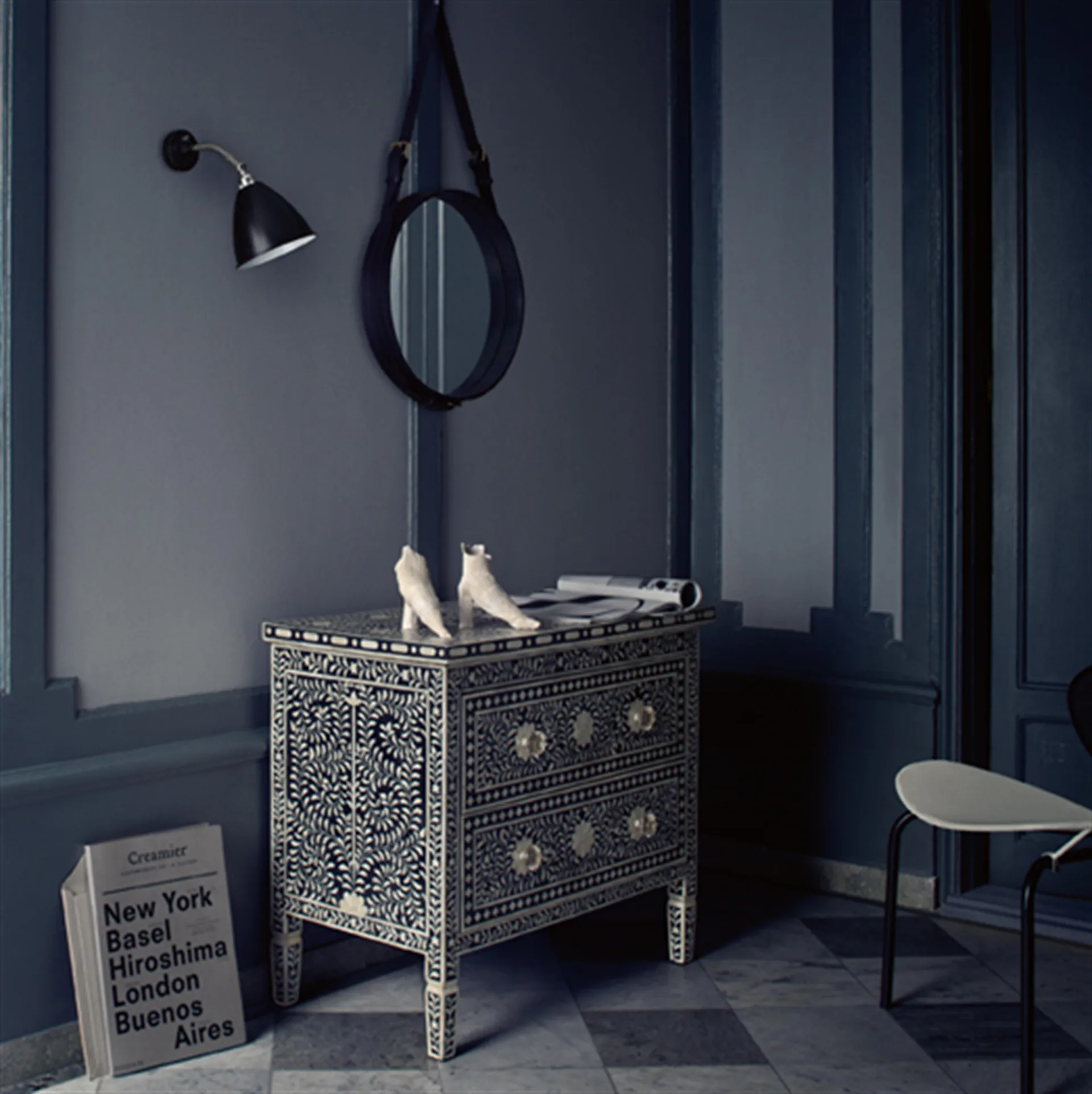 Bestlite BL7 væglampe, sort-krom GUBI