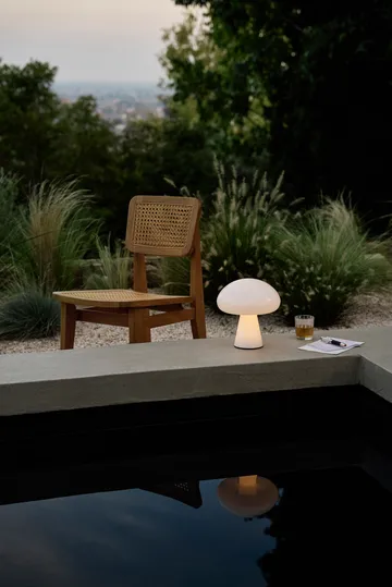 C-chair Outdoor stol - All french cane-natural teak - GUBI