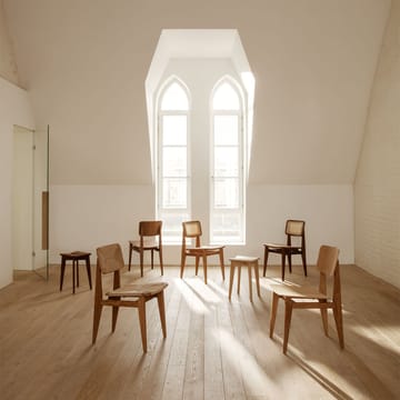 C-Chair stol - oak oiled, naturflettet sæde & ryg - GUBI