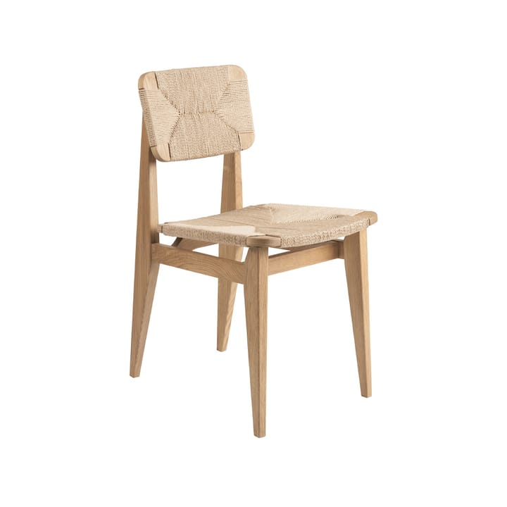 C-Chair stol - oak oiled, naturflettet sæde & ryg - GUBI