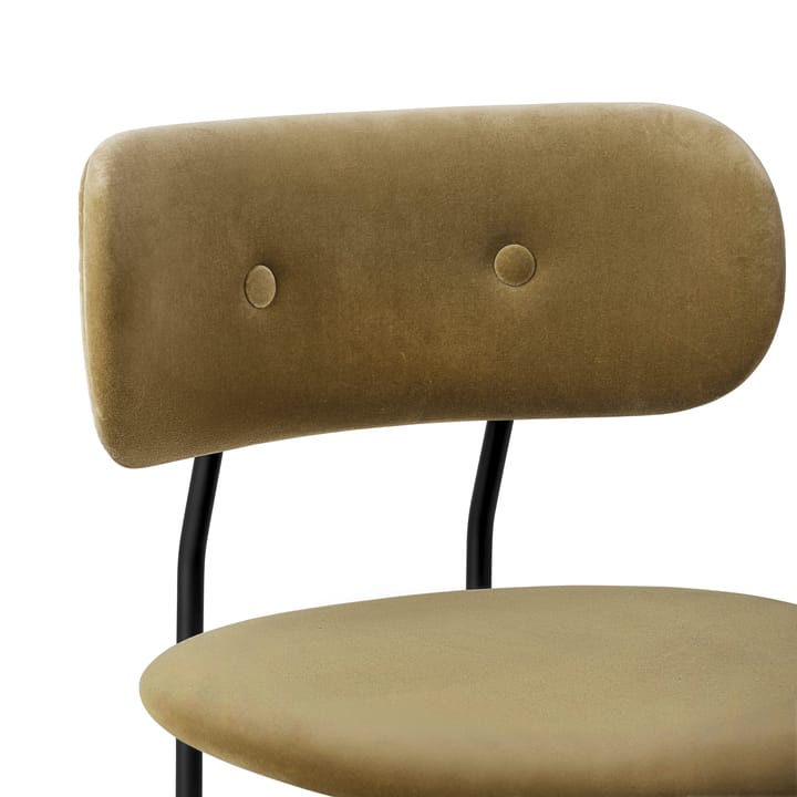 Coco dining chair fully upholstered, Velvet 294 grey green-black GUBI