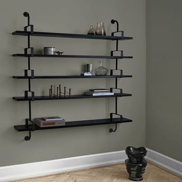 Demon væghylde 4 niveauer - black stained ash, 95 cm - GUBI