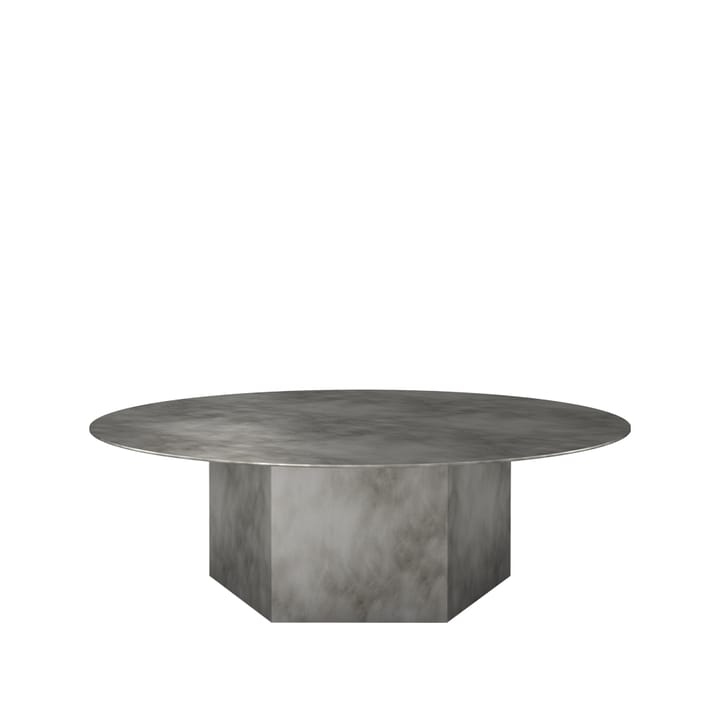 Epic Steel sofabord - misty grey, Ø110 cm - GUBI