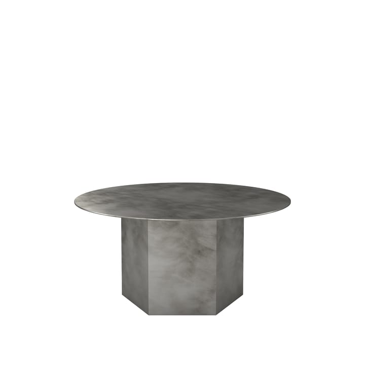 Epic Steel sofabord - misty grey, Ø80 cm - GUBI