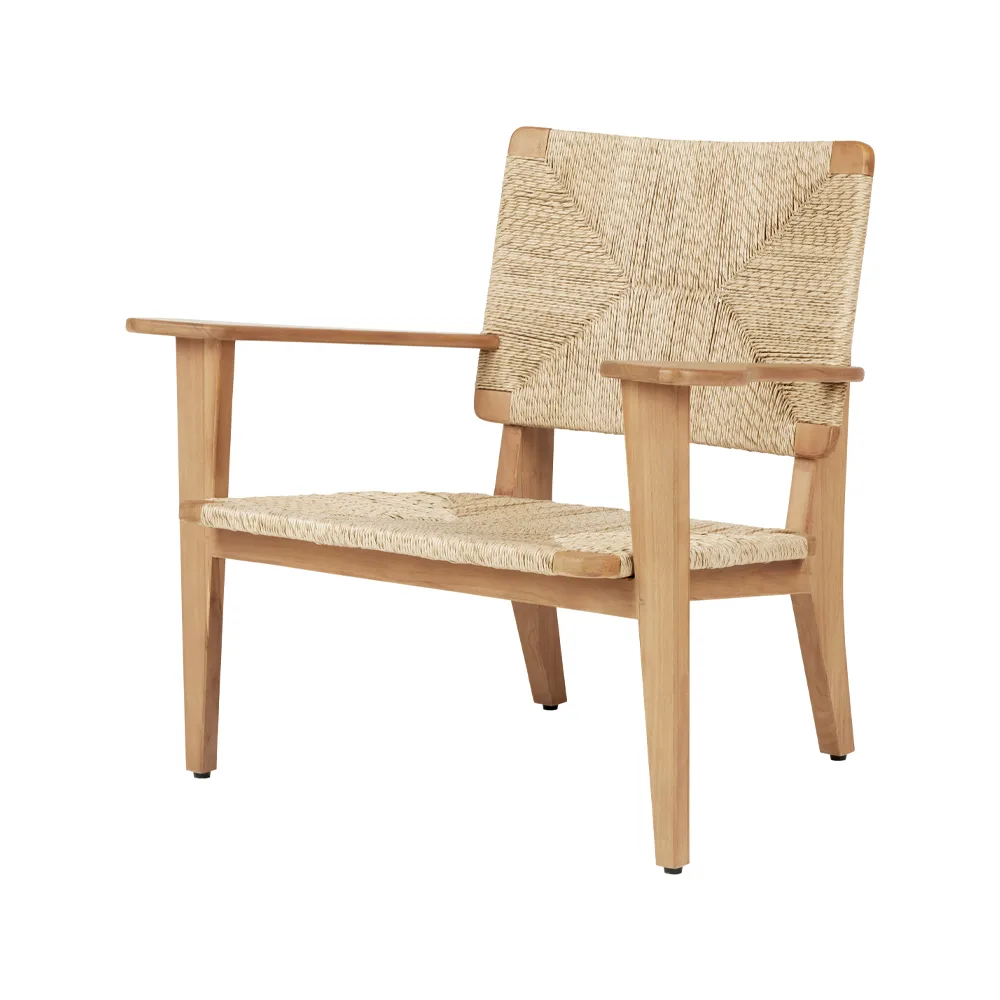 GUBI F-chair Outdoor lounge stol Teak
