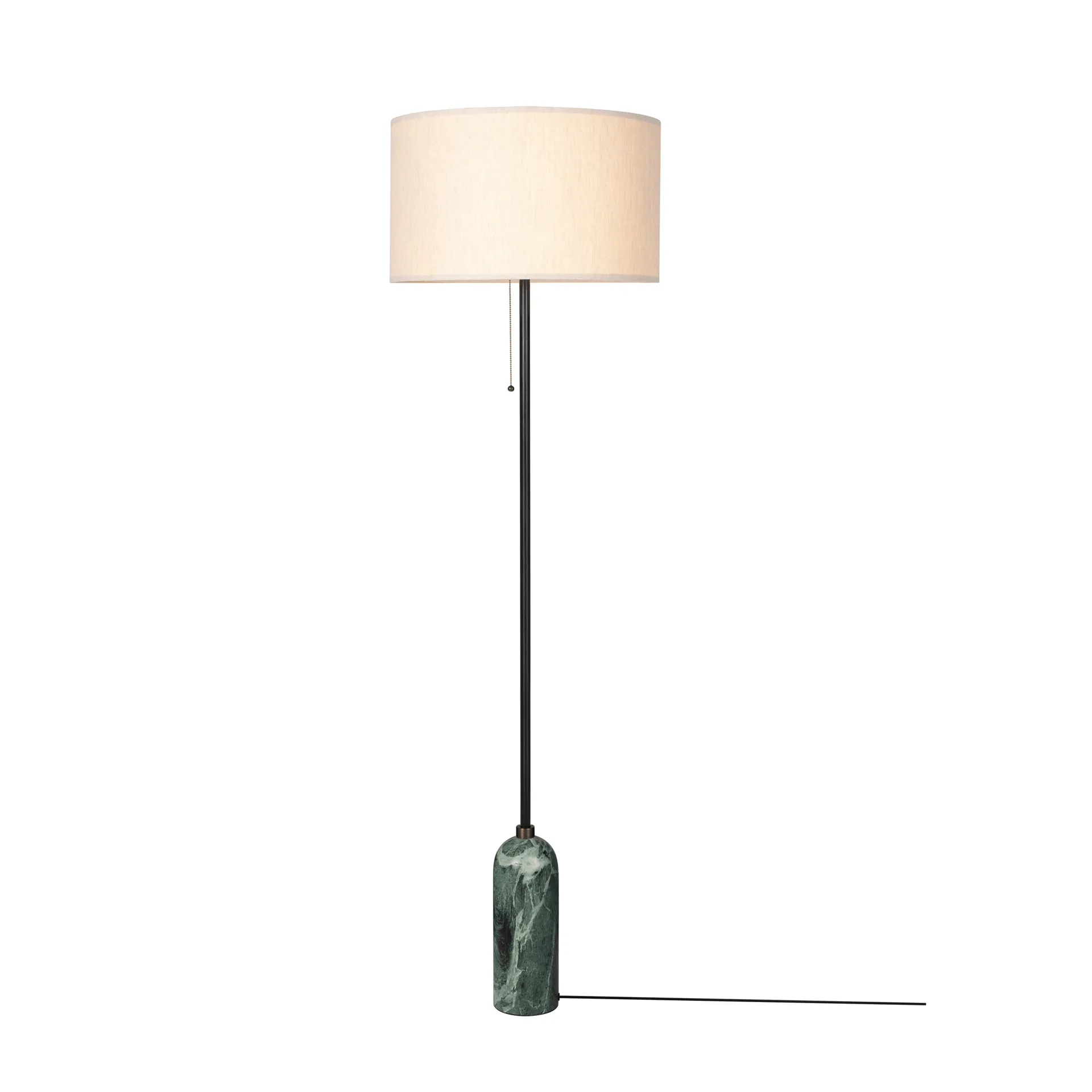 Gravity gulvlampe, Emerald marble-canvas GUBI