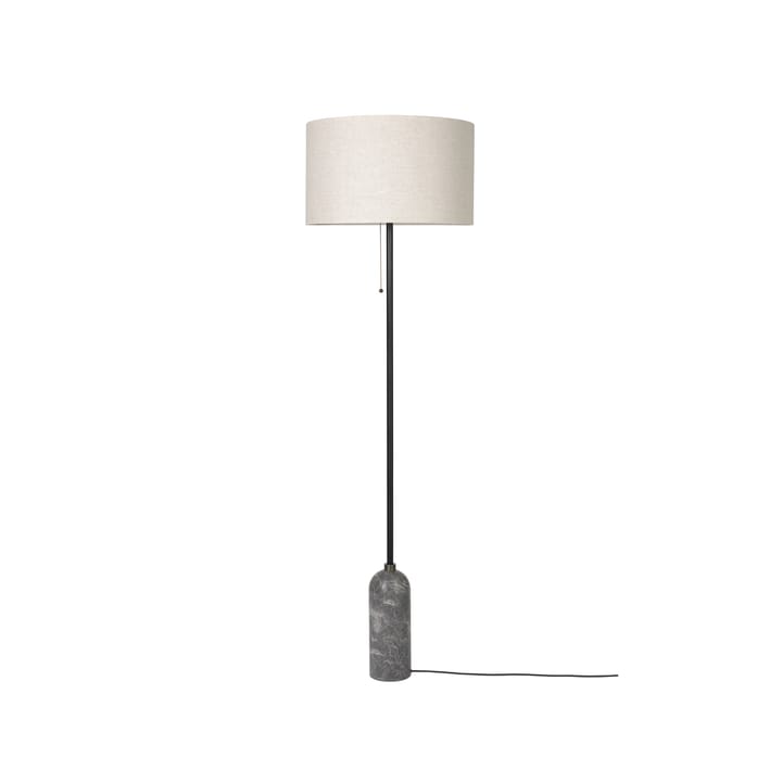 Gravity gulvlampe - gr�å marmor/canvas - GUBI