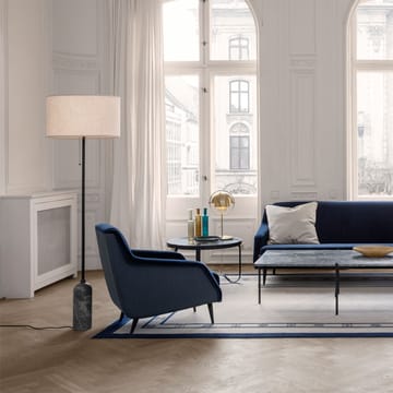 Gravity gulvlampe - hvid marmor/canvas - GUBI