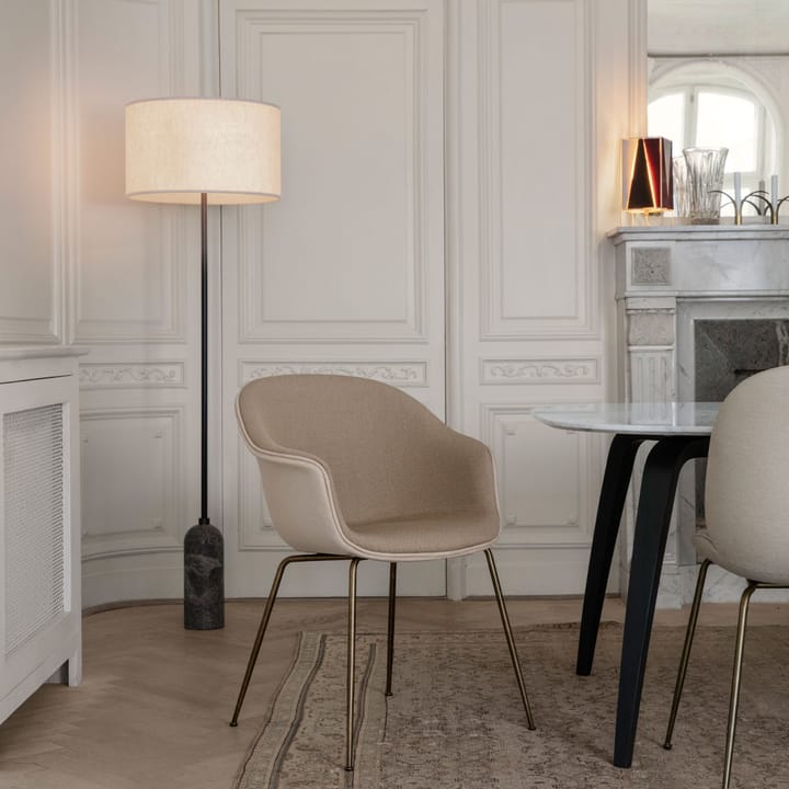 Gravity gulvlampe, hvid marmor/canvas GUBI