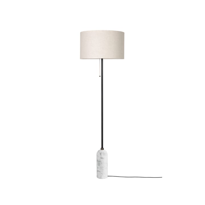 Gravity gulvlampe - hvid marmor/canvas - GUBI