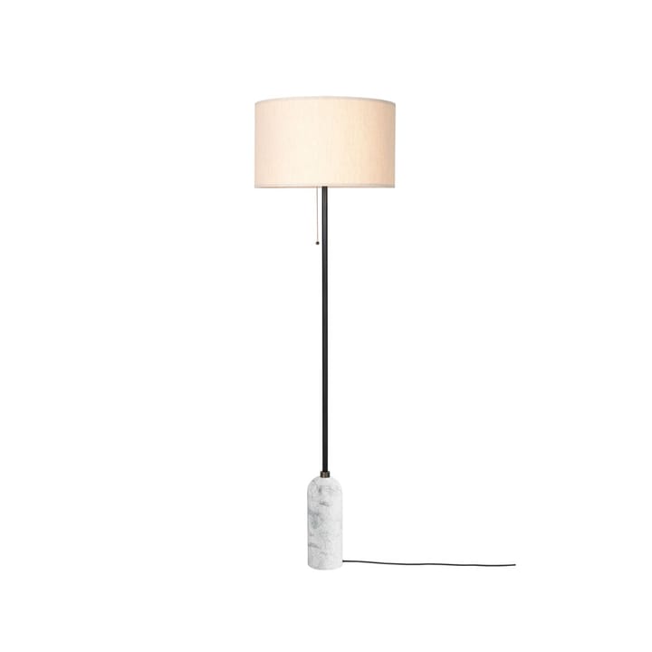 Gravity gulvlampe, hvid marmor/canvas GUBI