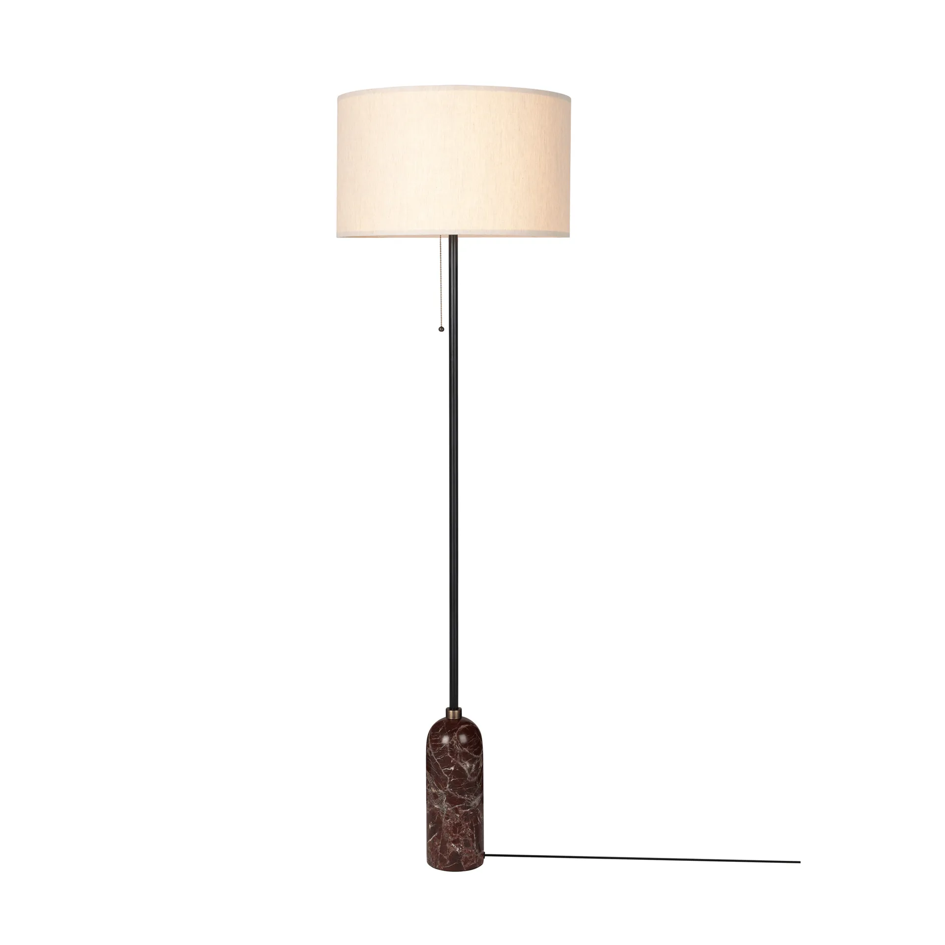 Gravity gulvlampe, Maroon marble-canvas GUBI