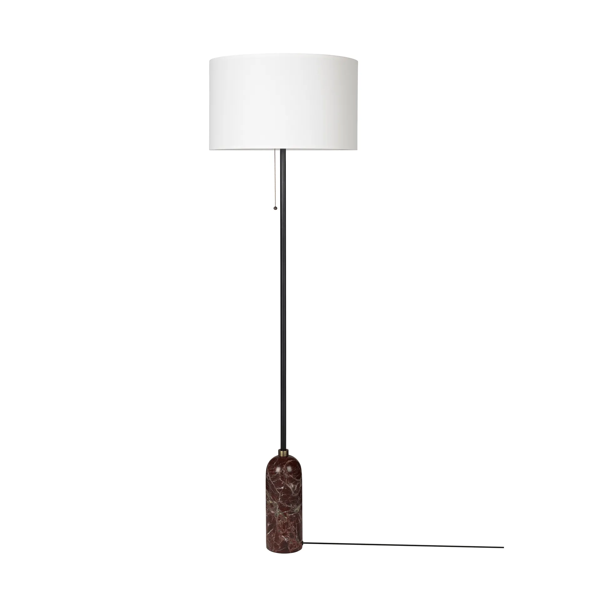 Gravity gulvlampe, Maroon marble-white GUBI