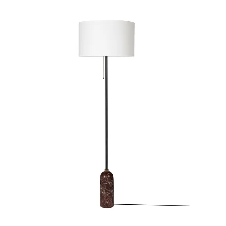 Gravity gulvlampe - Maroon marble-white - GUBI