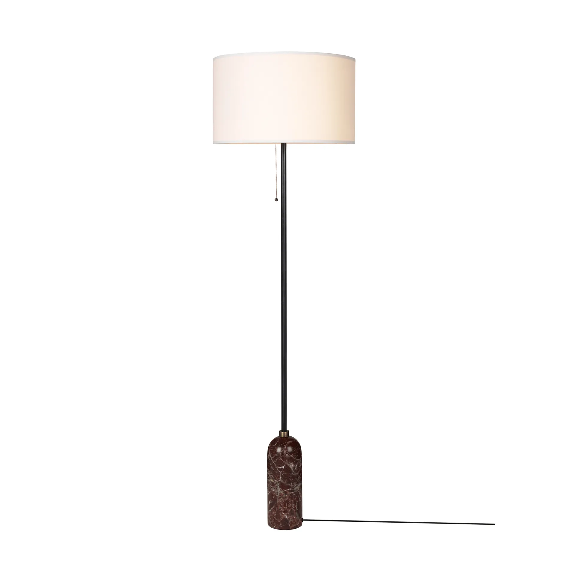 Gravity gulvlampe, Maroon marble-white GUBI
