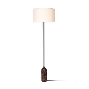 Gravity gulvlampe - Maroon marble-white - GUBI