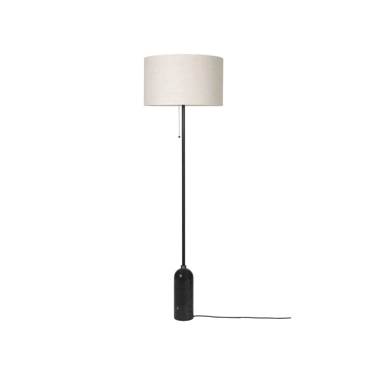 Gravity gulvlampe - sort marmor/canvas - GUBI