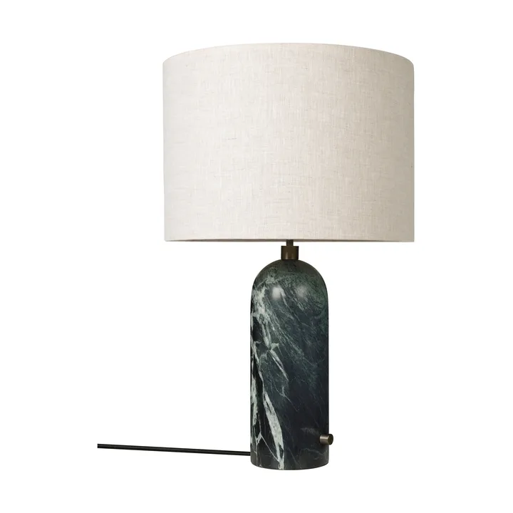 Gravity L bordlampe - Emerald marble-canvas - GUBI
