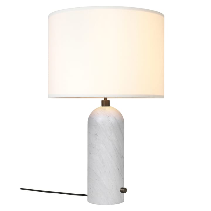 Gravity L bordlampe, Hvid marmor/Hvid GUBI
