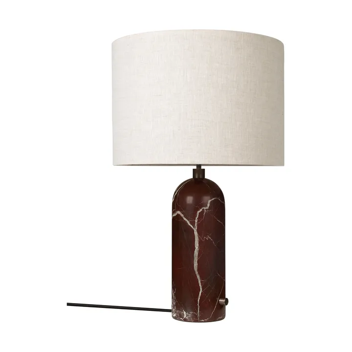 Gravity L bordlampe - Maroon marble-canvas - GUBI