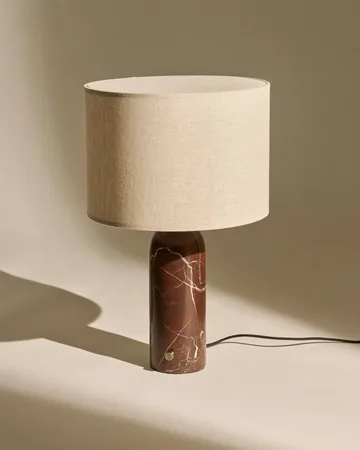 Gravity L bordlampe - Maroon marble-canvas - GUBI