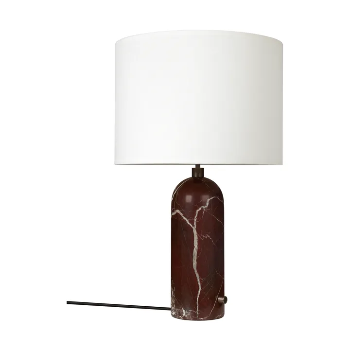 Gravity L bordlampe - Maroon marble-white - GUBI