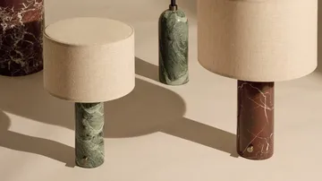 Gravity S bordlampe - Emerald marble-canvas - GUBI