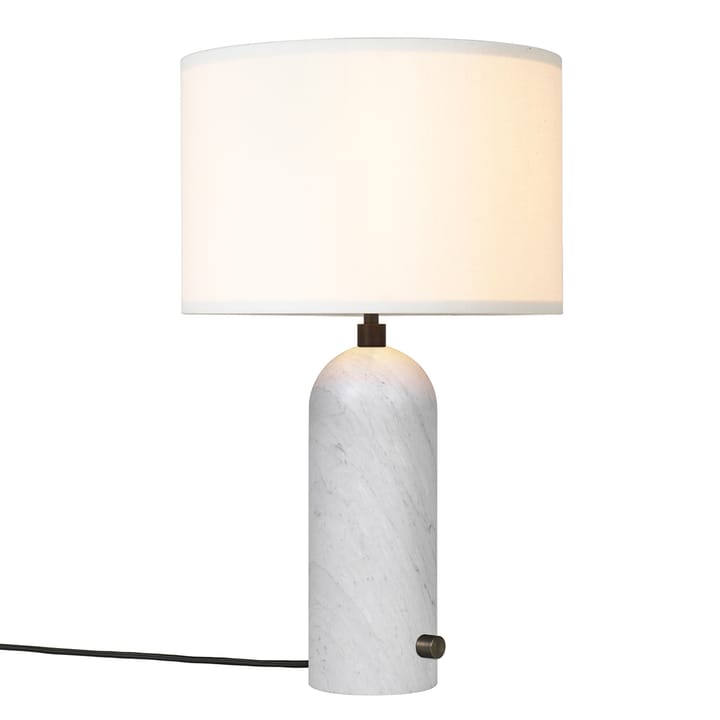 Gravity S bordlampe, Hvid marmor/Hvid GUBI