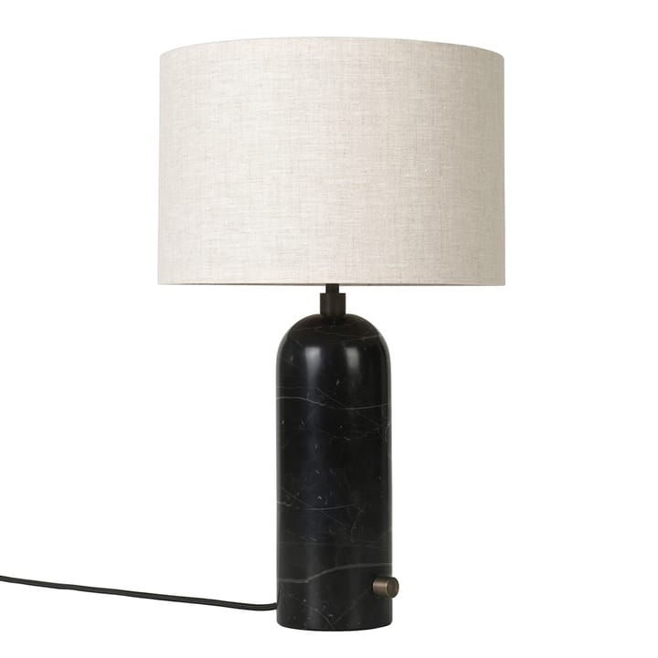 Gravity S bordlampe - Sort marmor/Canvas - GUBI