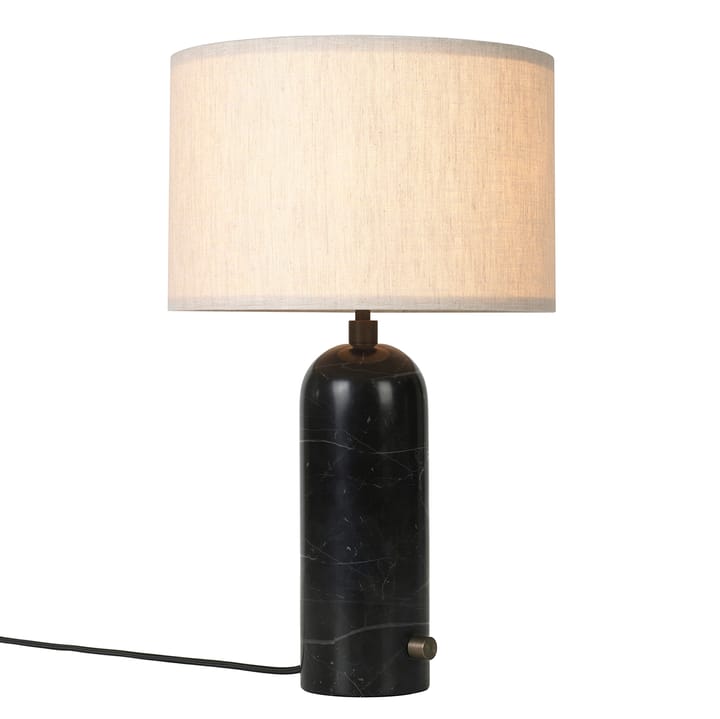 Gravity S bordlampe, Sort marmor/Canvas GUBI