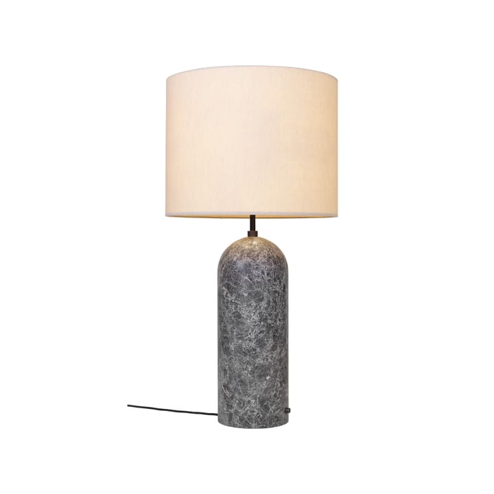 Gravity XL gulvlampe, grå marmor/canvas, low GUBI