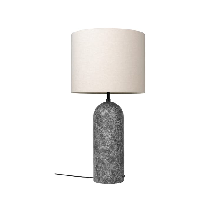 Gravity XL gulvlampe, grå marmor/canvas, low GUBI