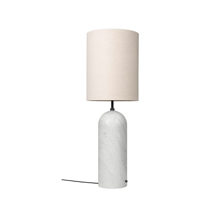 Gravity XL gulvlampe - hvid marmor/canvas, high - GUBI