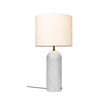 Gravity XL gulvlampe - hvid marmor/hvid, low - GUBI