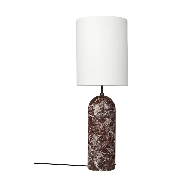 Gravity XL gulvlampe - Maroon marble-white - GUBI
