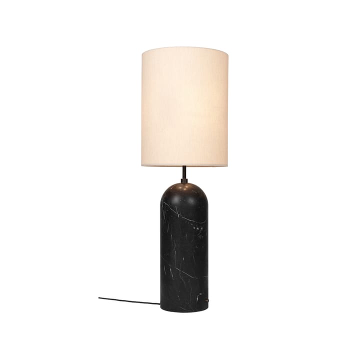 Gravity XL gulvlampe, sort marmor/canvas, high GUBI
