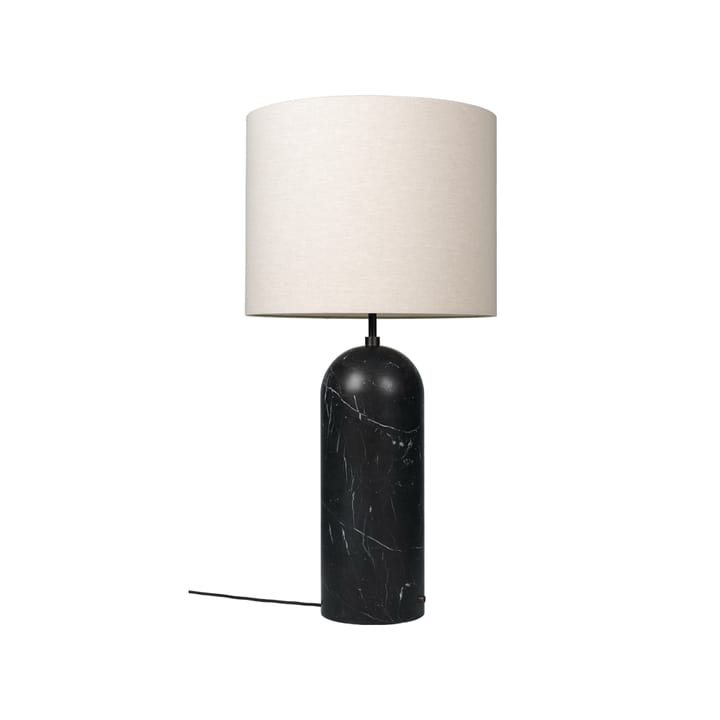 Gravity XL gulvlampe - sort marmor/canvas, low - GUBI