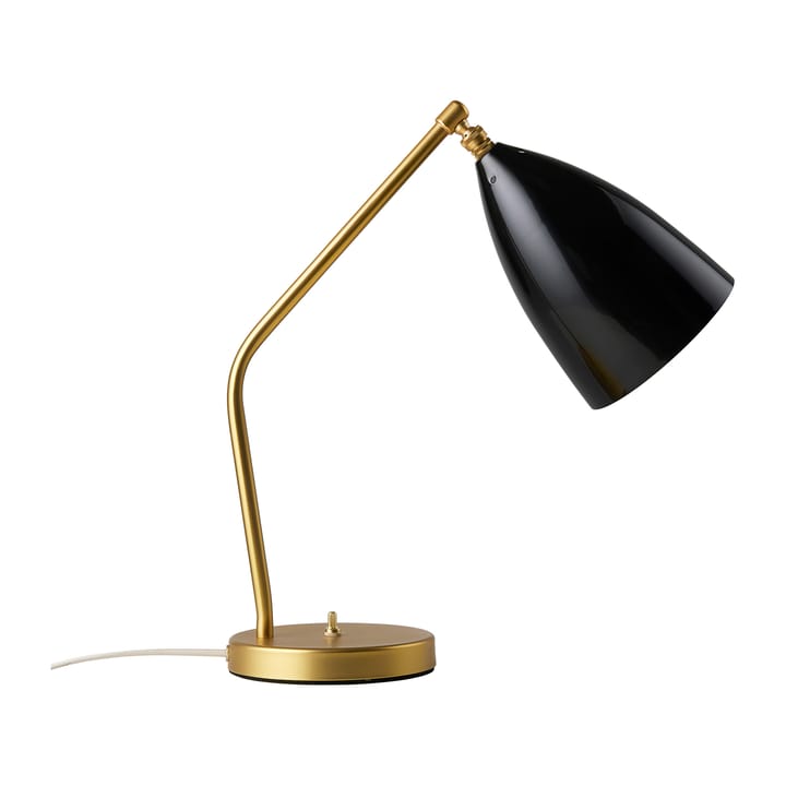 Græshoppe bordlampe blank - Black/Brass - GUBI