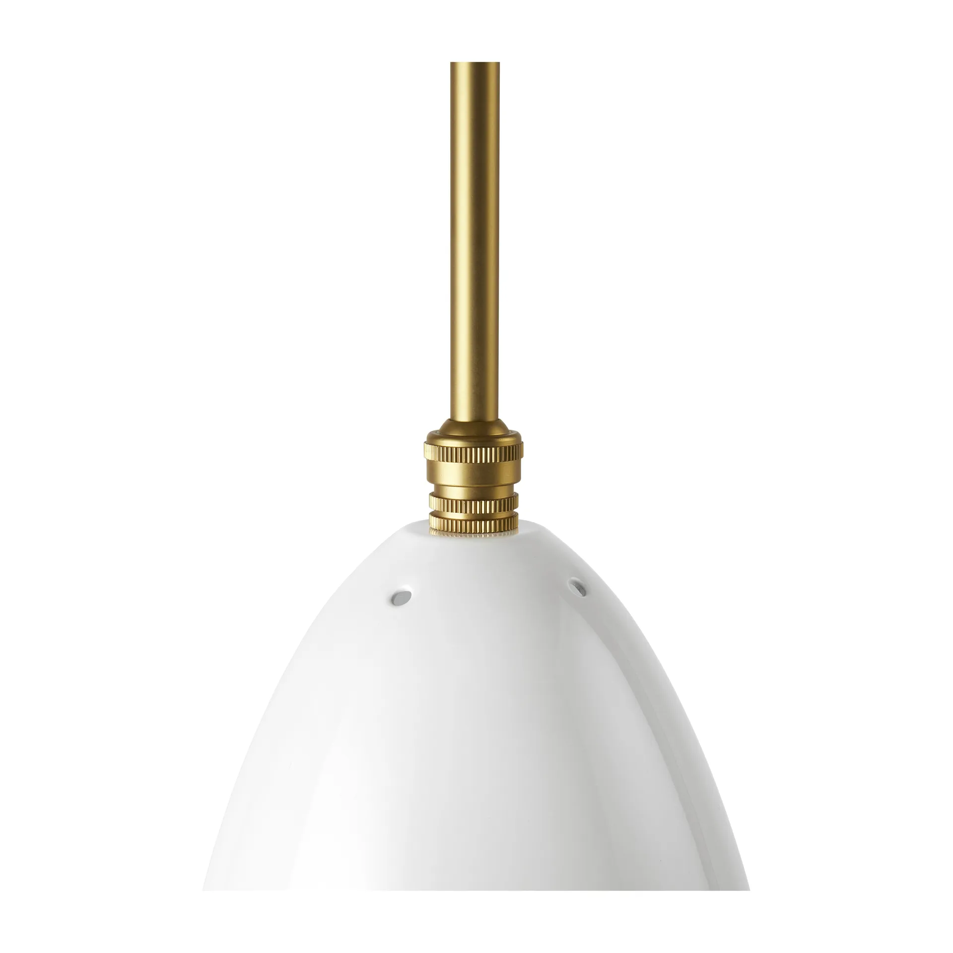 Græshoppe loftslampe blank, Alabaster white/Brass GUBI