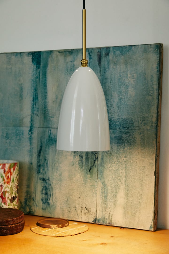 Græshoppe loftslampe blank - Alabaster white/Brass - GUBI