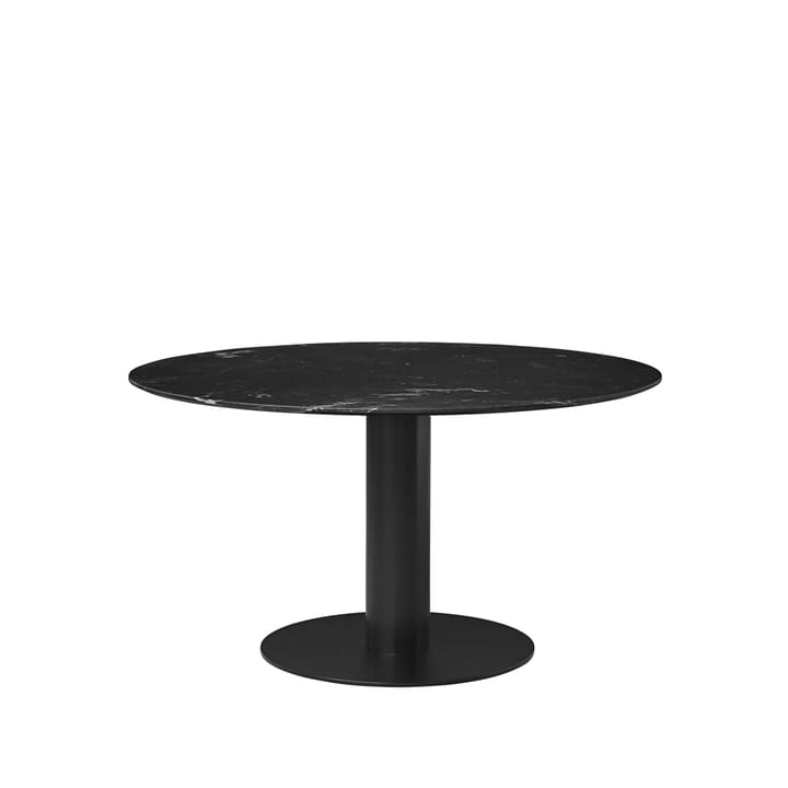 Gubi 2.0 spisebord - marble black, Ø130, sort stel - GUBI