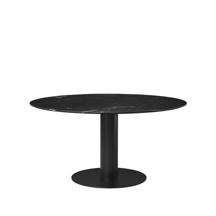 Gubi 2.0 spisebord - marble black, Ø150, sort stel - GUBI