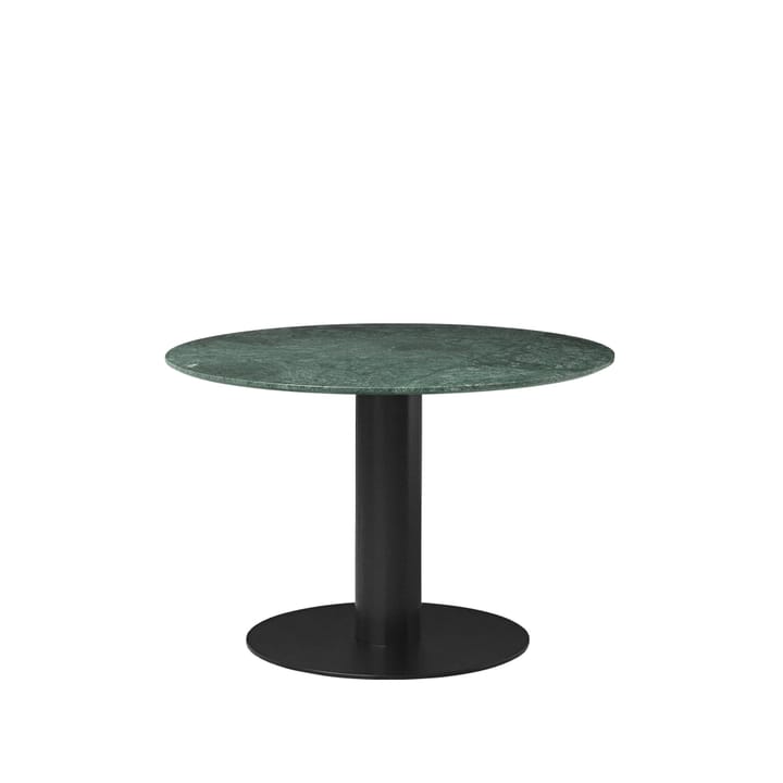 Gubi 2.0 spisebord - marble green, Ø110, sort stel - GUBI